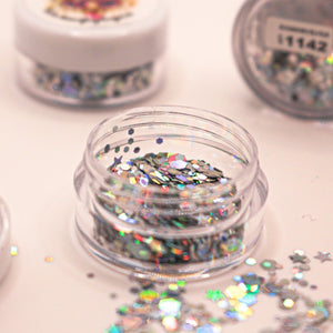Zoo Nail Art Kamifubuki Confetti Mix - Silver - Nail Mart USA