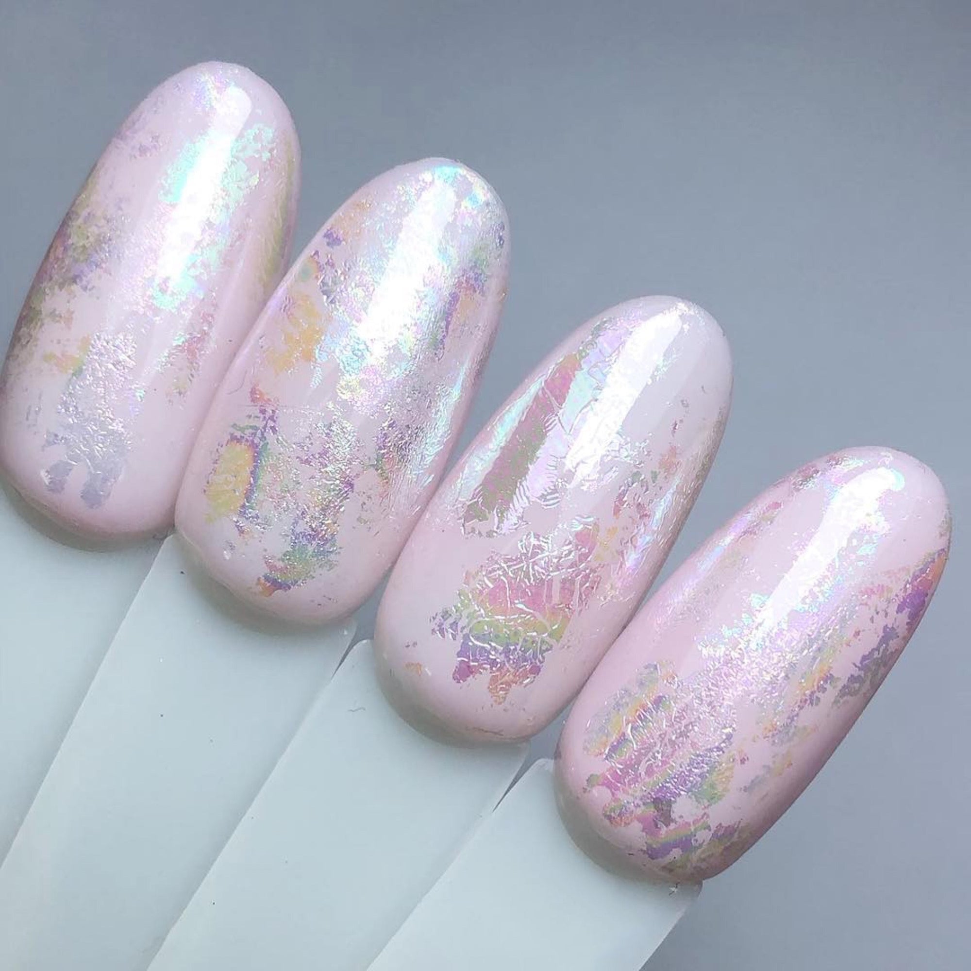 Zoo Nail Art Transfer Foil - Northern Lights Holographic White Gold